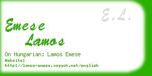 emese lamos business card